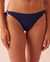LA VIE EN ROSE AQUA Bas de bikini brésilien en fibres recyclées SOLID Bleu profond 70300481 - View1