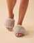 LA VIE EN ROSE Plush Open Slide Slippers Grey 40700275 - View1