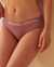 LA VIE EN ROSE Culotte bikini coton et bande élastique logo Orchidée foncée 20100350 - View1
