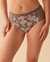 LA VIE EN ROSE Culotte bikini taille haute ultra douce détails de dentelle Reflet floral 20100355 - View1