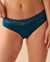 LA VIE EN ROSE Culotte bikini coton et bande de dentelle Bleu du crépuscule 20100365 - View1