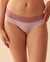 LA VIE EN ROSE Cotton and Lace Band Bikini Panty Misty plum plaid 20100365 - View1