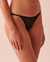 LA VIE EN ROSE Culotte bikini ajustable en résille Noir 20200353 - View1