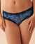 LA VIE EN ROSE Microfiber and Lace Trim Cheeky Panty Midnight peony 20200389 - View1
