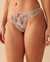 LA VIE EN ROSE Microfiber and Lace Thong Panty Small autumn blossoms 20200390 - View1