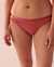 LA VIE EN ROSE Culotte bikini microfibre et bande élastique logo Vin rosé 20300244 - View1