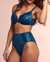 LA VIE EN ROSE Culotte bikini taille haute microfibre et dentelle effet lissant Bleu du crépuscule 20300250 - View1