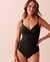 AQUAROSE LISA Crossed One-piece Swimsuit Black 70400094 - View1
