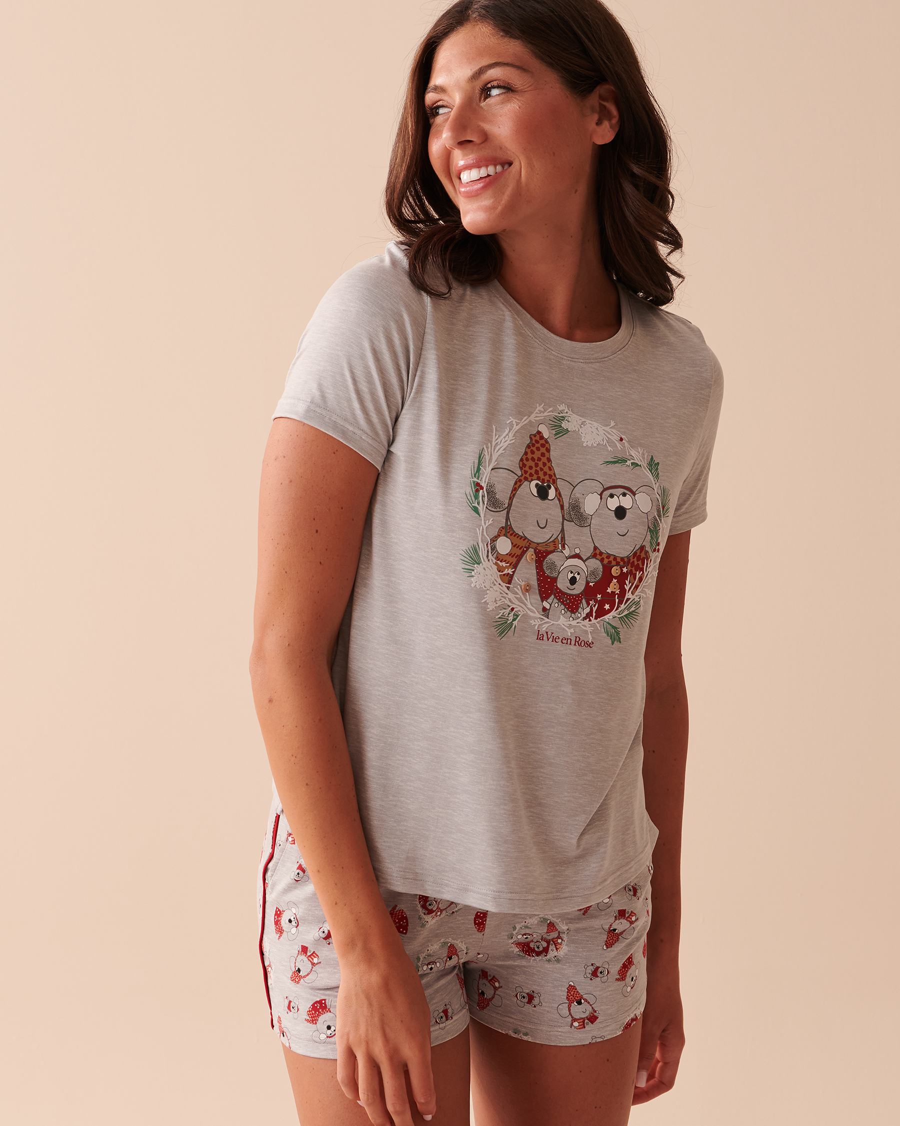 LA VIE EN ROSE T-shirt col rond ultra doux à motif souris Poussières d'étoiles 40100503 - Voir1