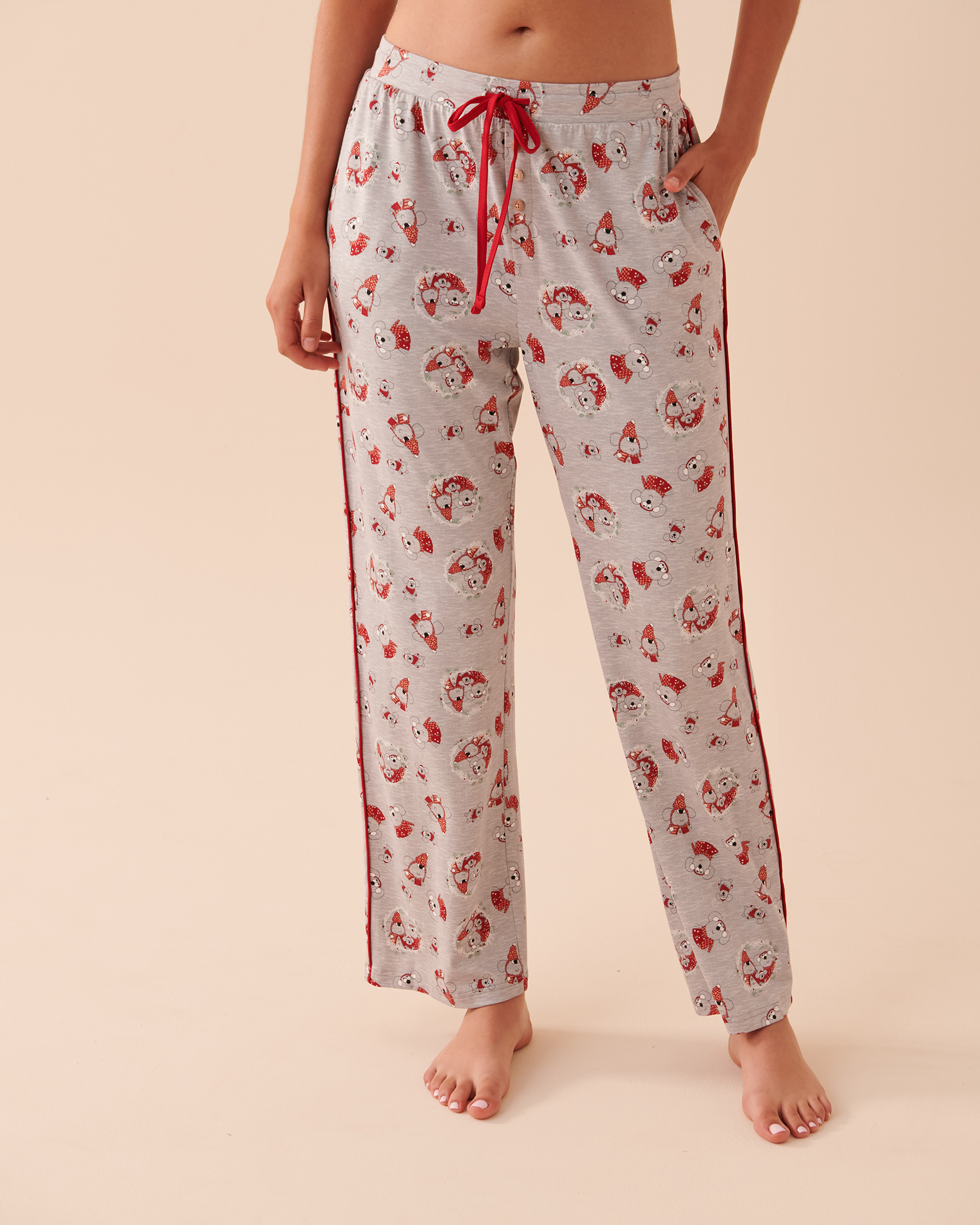LA VIE EN ROSE Pantalon de pyjama ultra doux à motif souris Famille de souris 40200498 - Voir1