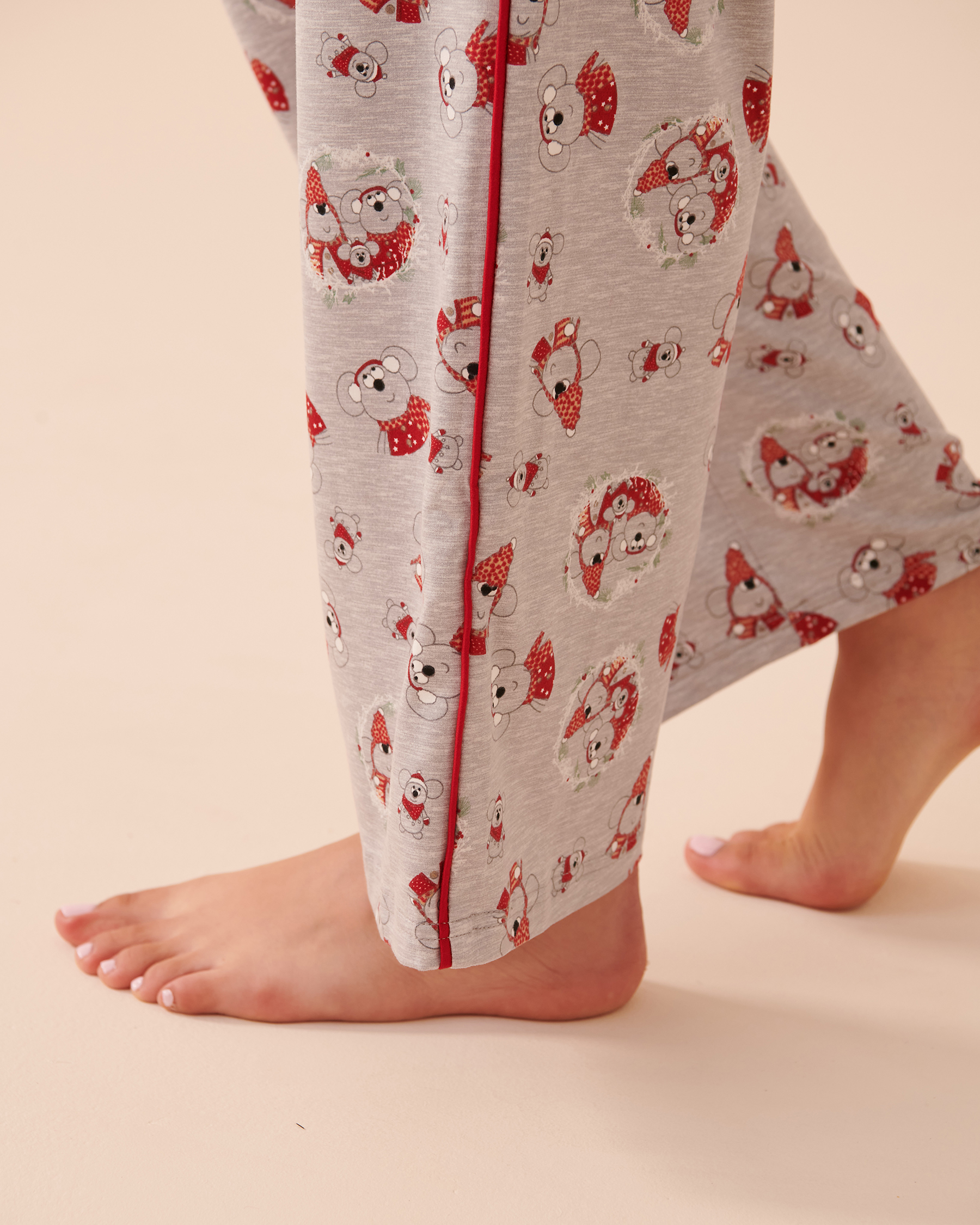 LA VIE EN ROSE Mouse Print Super Soft Pajama Pants Mouse Family 40200498 - View3