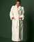 LA VIE EN ROSE Faux Fur Collar Long Plush Robe Snow White 40600147 - View1
