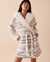 LA VIE EN ROSE Robe de chambre imprimé nordique en sherpa Imprimé nordique gris 40600157 - View1