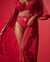 LA VIE EN ROSE Lace High Waist Thong Panty Jingle Red 20300267 - View1