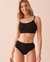 LA VIE EN ROSE AQUA POPCORN TEXTURED Bralette Bikini Top Black 70100540 - View1
