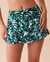 LA VIE EN ROSE AQUA Bas de bikini jupe ARUBA Feuilles tropicales bleues 70300500 - View1
