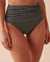 LA VIE EN ROSE AQUA SANTA MONICA Draped High Waist Bikini Bottom Abstract geometric 70300503 - View1