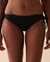 LA VIE EN ROSE AQUA Bas de bikini brésilien texturé POPCORN Noir 70300505 - View1