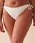 LA VIE EN ROSE AQUA POPCORN TEXTURED Side Tie Brazilian Bikini Bottom Coconut milk 70300505 - View1