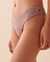 LA VIE EN ROSE AQUA CASABLANCA TEXTURED Thong Bikini Bottom Cocoa 70300507 - View1