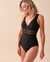AQUAROSE SANTA MONICA Mesh Details One-piece Swimsuit Black 70400100 - View1
