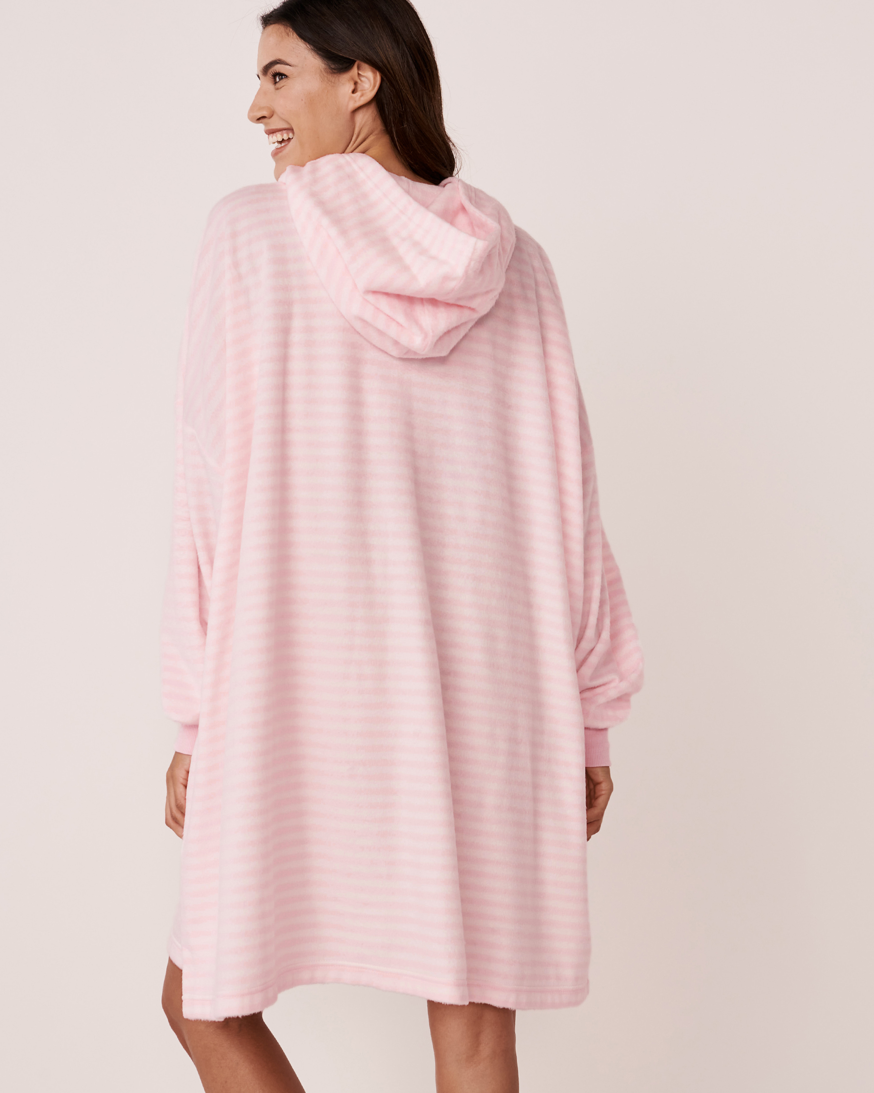 LA VIE EN ROSE Oversized Hoodie Pink stripes 40700253 - View3