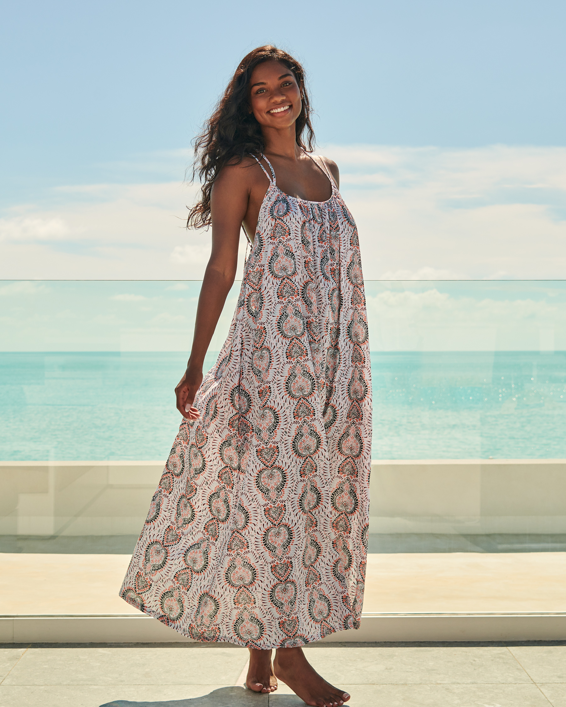 LA VIE EN ROSE AQUA BOHO Maxi Dress Tile print 80300060 - View1