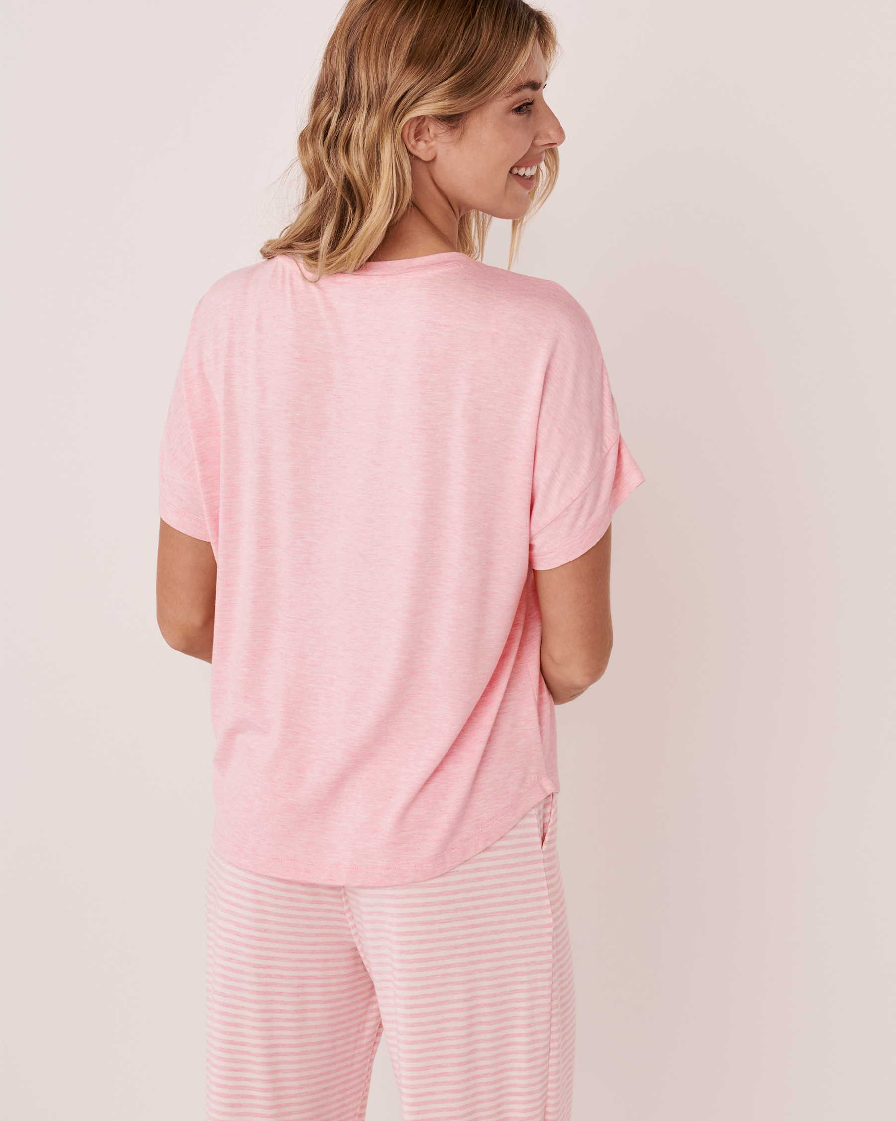 LA VIE EN ROSE T-shirt en bambou Rose bébé 40100395 - Voir2