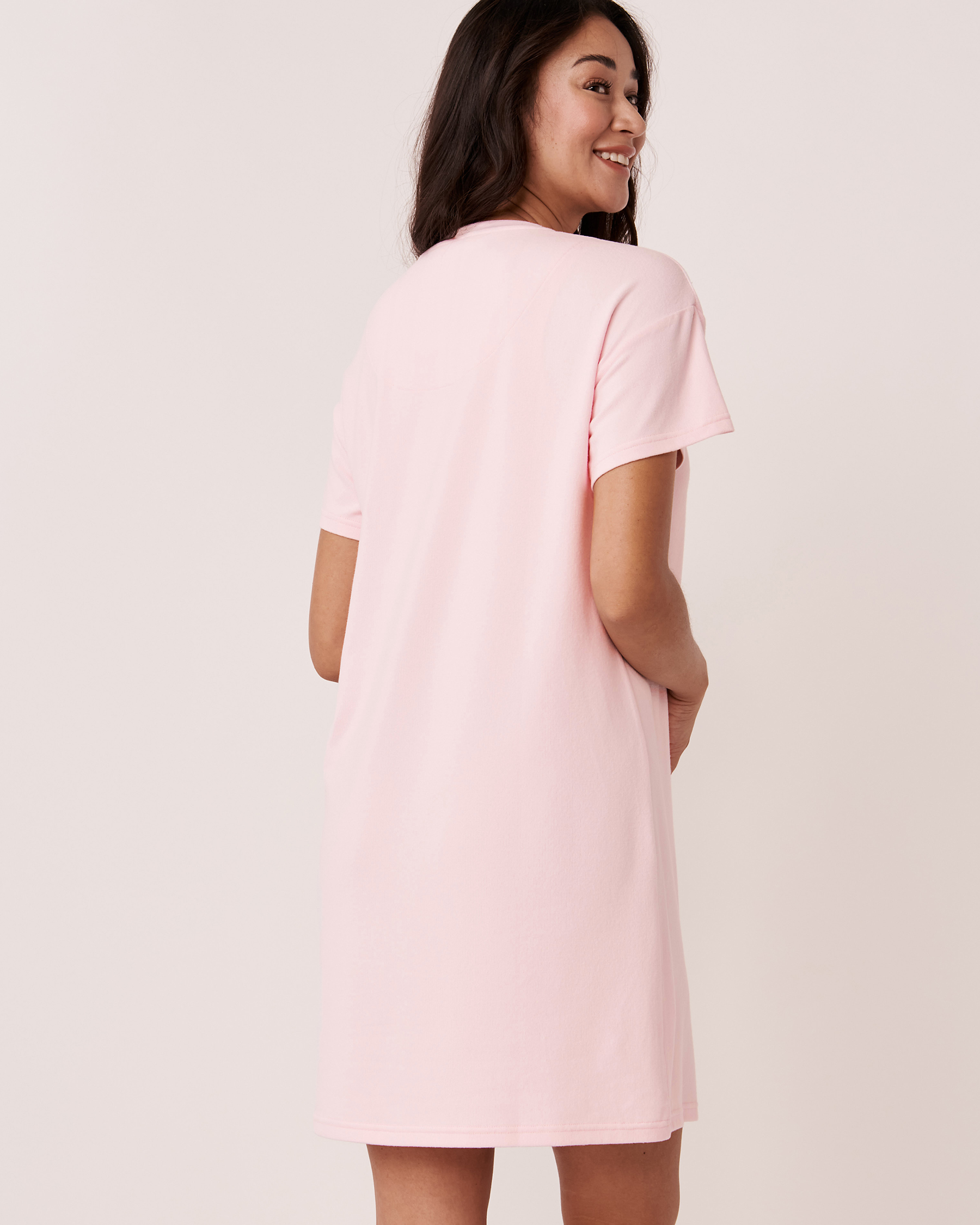 LA VIE EN ROSE Recycled Fibers Short Sleeve Sleepshirt Ballerina pink 40500241 - View3