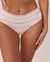 LA VIE EN ROSE Culotte bikini taille haute ultra douce détails de dentelle Rayures rose ballerine 20100257 - View1