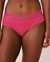 LA VIE EN ROSE Cotton and Lace Band Cheeky Panty Bright fuchsia 20100267 - View1