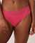LA VIE EN ROSE Culotte bikini coton et bande de dentelle Fuchsia éclatant 20100268 - View1