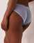 LA VIE EN ROSE Culotte bikini bordure frisée Bleu profond 20200273 - View1