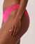 LA VIE EN ROSE Microfiber and Lace Bikini Panty Bright fuchsia 20200283 - View1