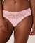 LA VIE EN ROSE Microfiber and Wide Lace Band Thong Panty Ballerina pink 20200288 - View1