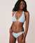 LA VIE EN ROSE AQUA CORYDALIS Recycled Fibers Plunge Bikini Top Powder blue 70100391 - View1