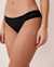 LA VIE EN ROSE AQUA FASHION Shirred Sides Bikini Bottom Black 70300336 - View1
