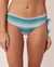 LA VIE EN ROSE AQUA Bas de bikini cheeky en fibres recyclées STRIPES Rayures bleues 70300362 - View1
