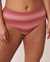 LA VIE EN ROSE AQUA Bas de bikini taille mi-haute en fibres recyclées STRIPES Rayures roses 70300363 - View1