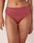 LA VIE EN ROSE AQUA COLORFUL Shirred High Waist Bikini Bottom Old rose 70300364 - View1