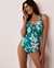 AQUAROSE HAWAII Knotted One-piece Swimsuit Blue floral 70400053 - View1