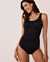 AQUAROSE EMMA One-piece Swimsuit with Buttons Black 70400061 - View1