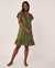 LA VIE EN ROSE AQUA Crochet Detail Short Sleeve Dress Olive 80300066 - View1