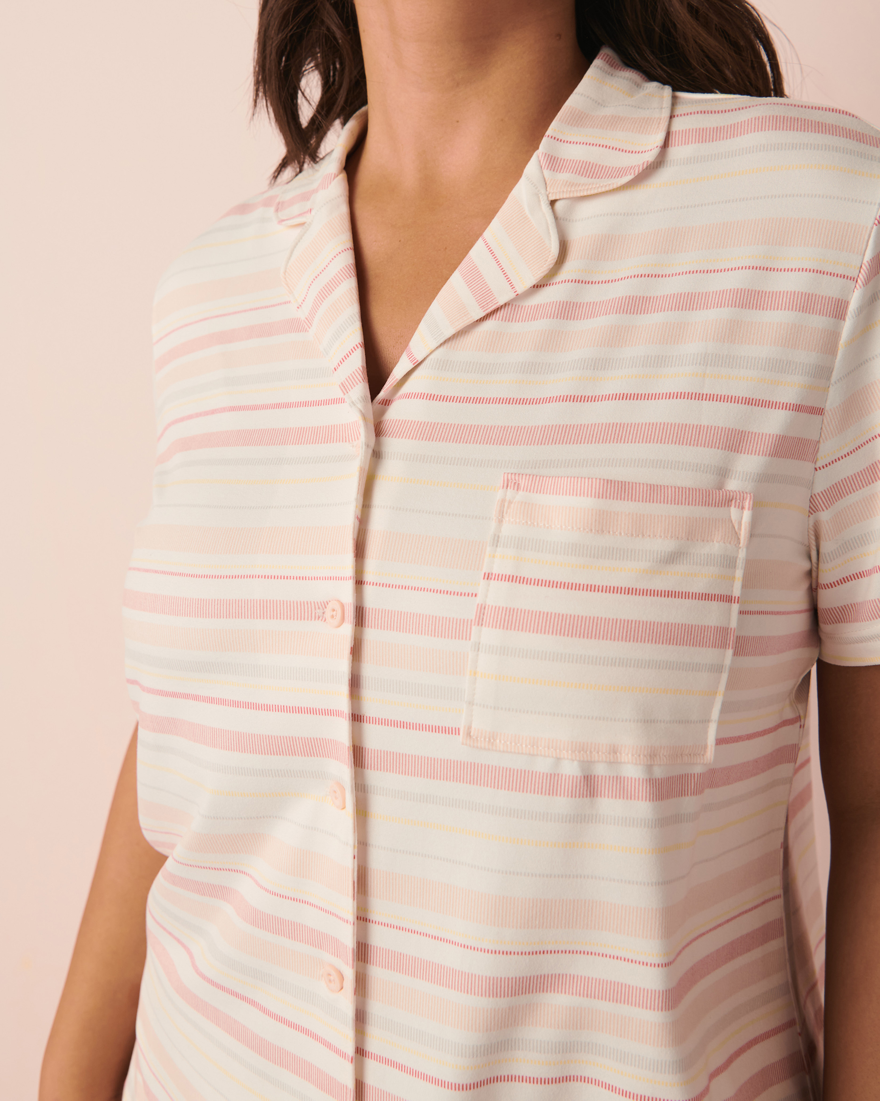 La Vie en Rose Super Soft Short Sleeve Button-down Shirt. 3