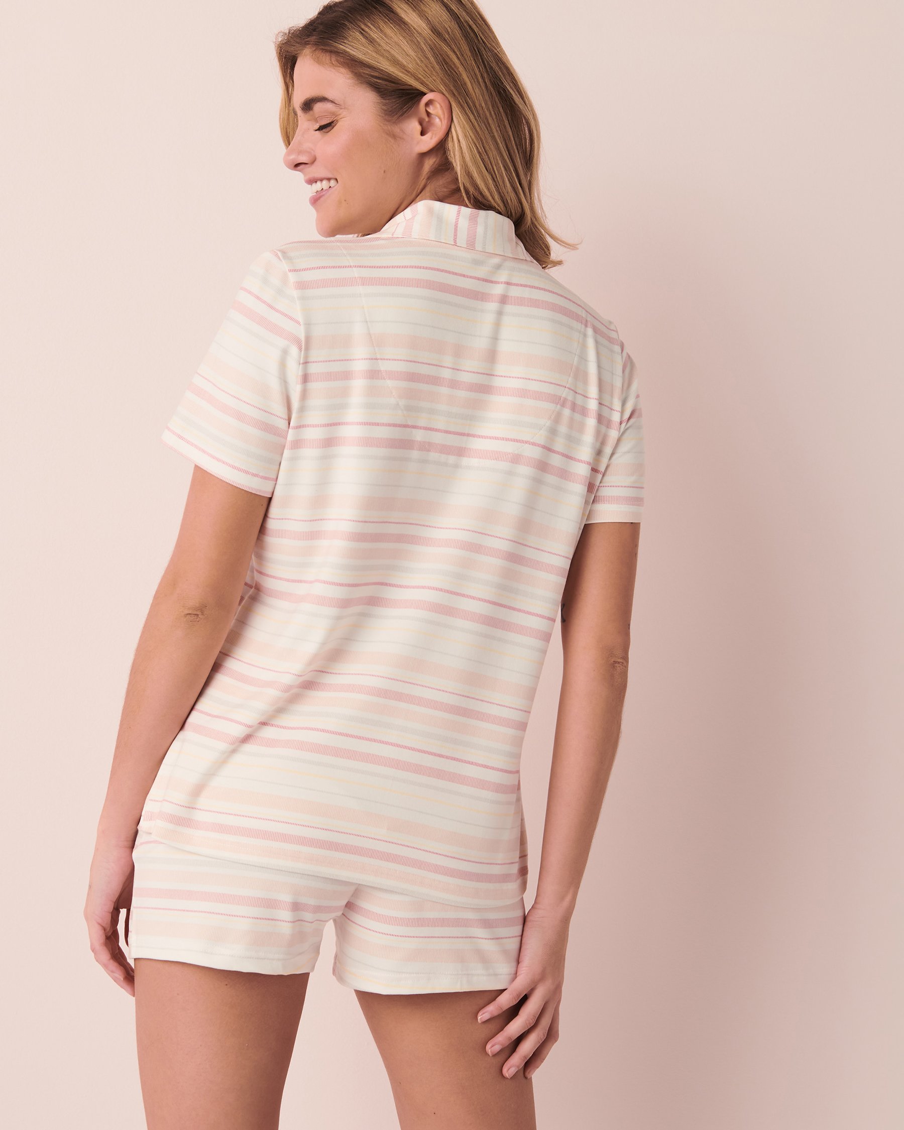 La Vie en Rose Super Soft Short Sleeve Button-down Shirt. 5