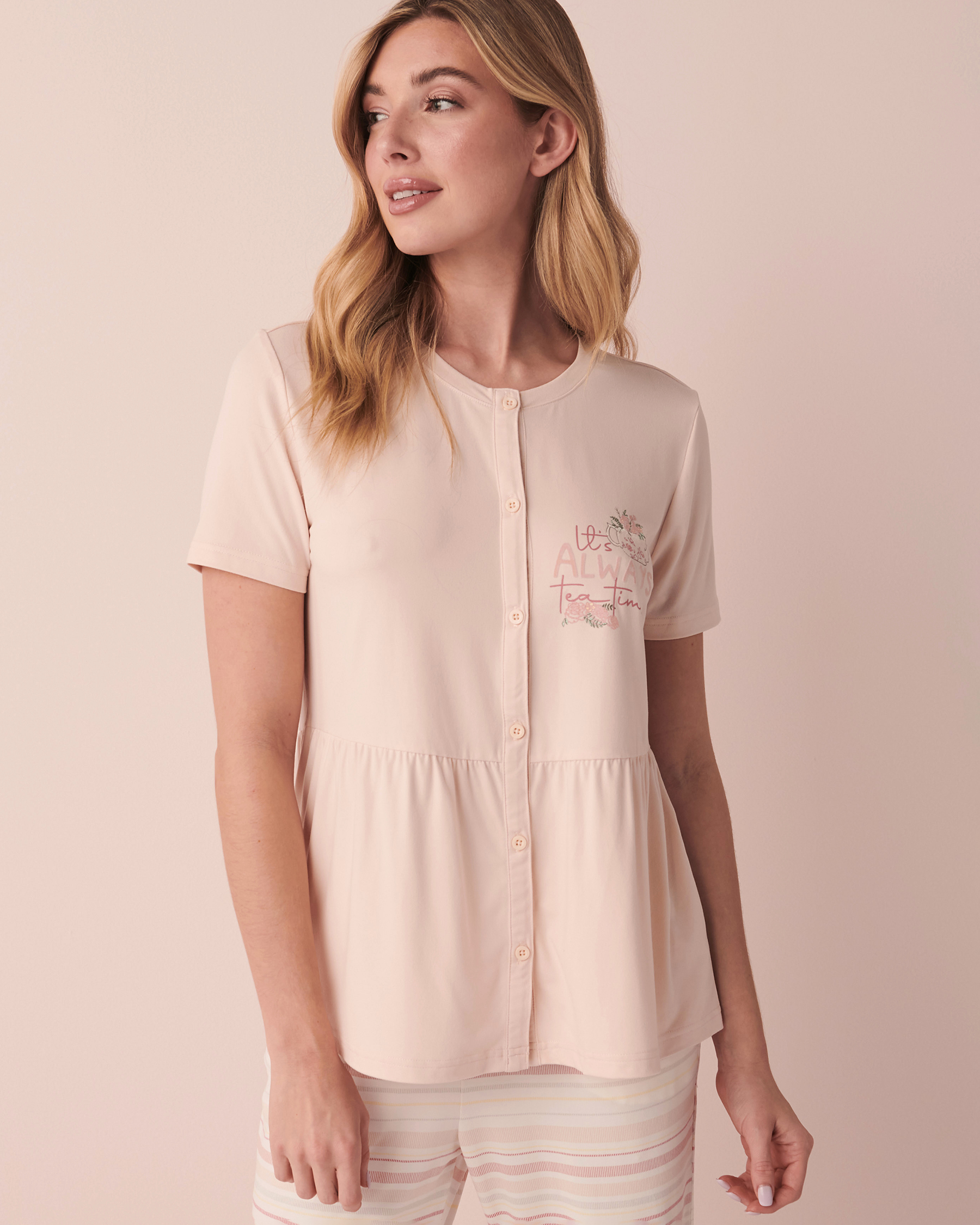 La Vie en Rose Super Soft T-shirt with Buttons. 4