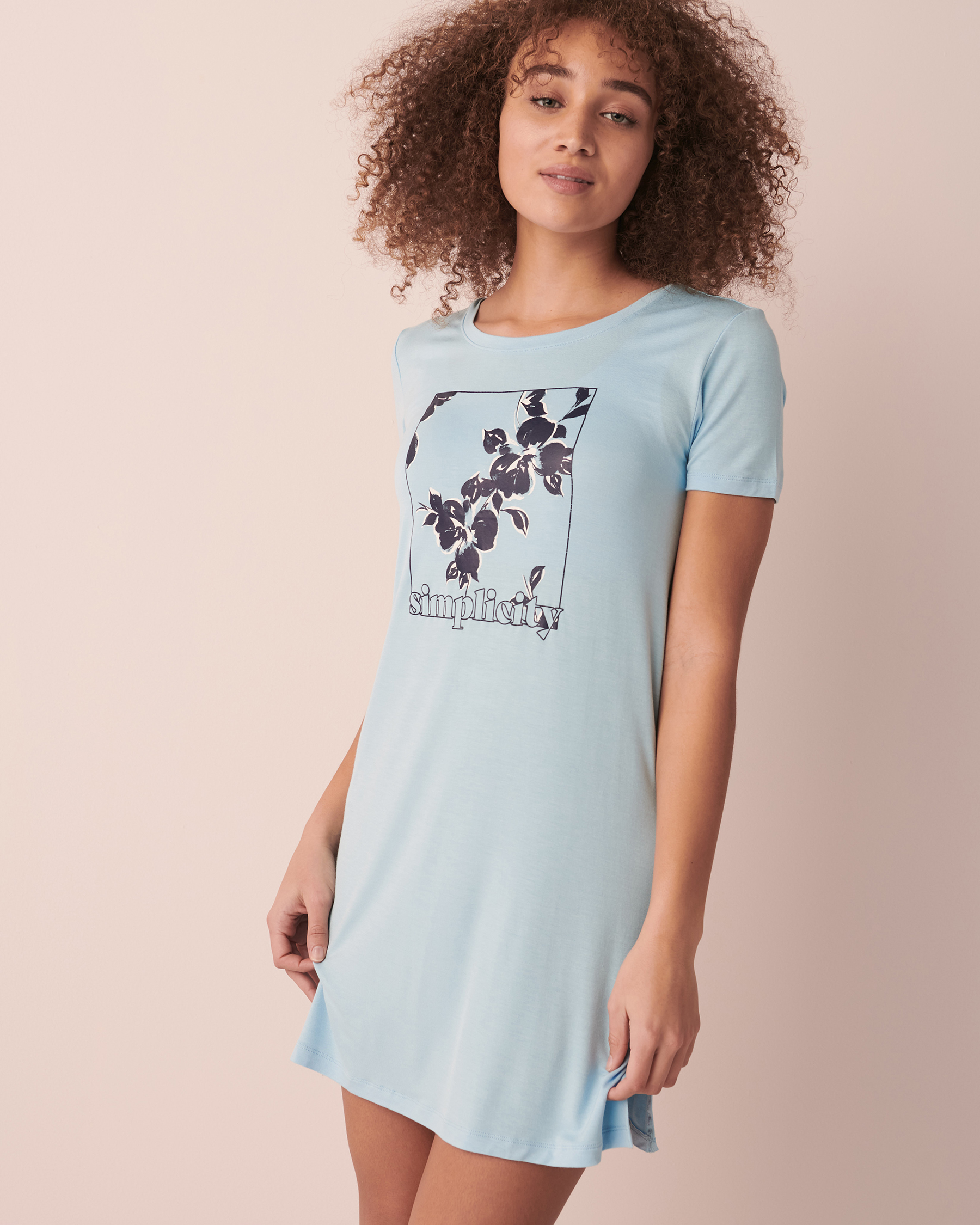 La Vie en Rose Soft Jersey Short Sleeve Sleepshirt. 1