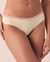 LA VIE EN ROSE Lace Detail Super Soft Thong Panty Light yellow 20100287 - View1