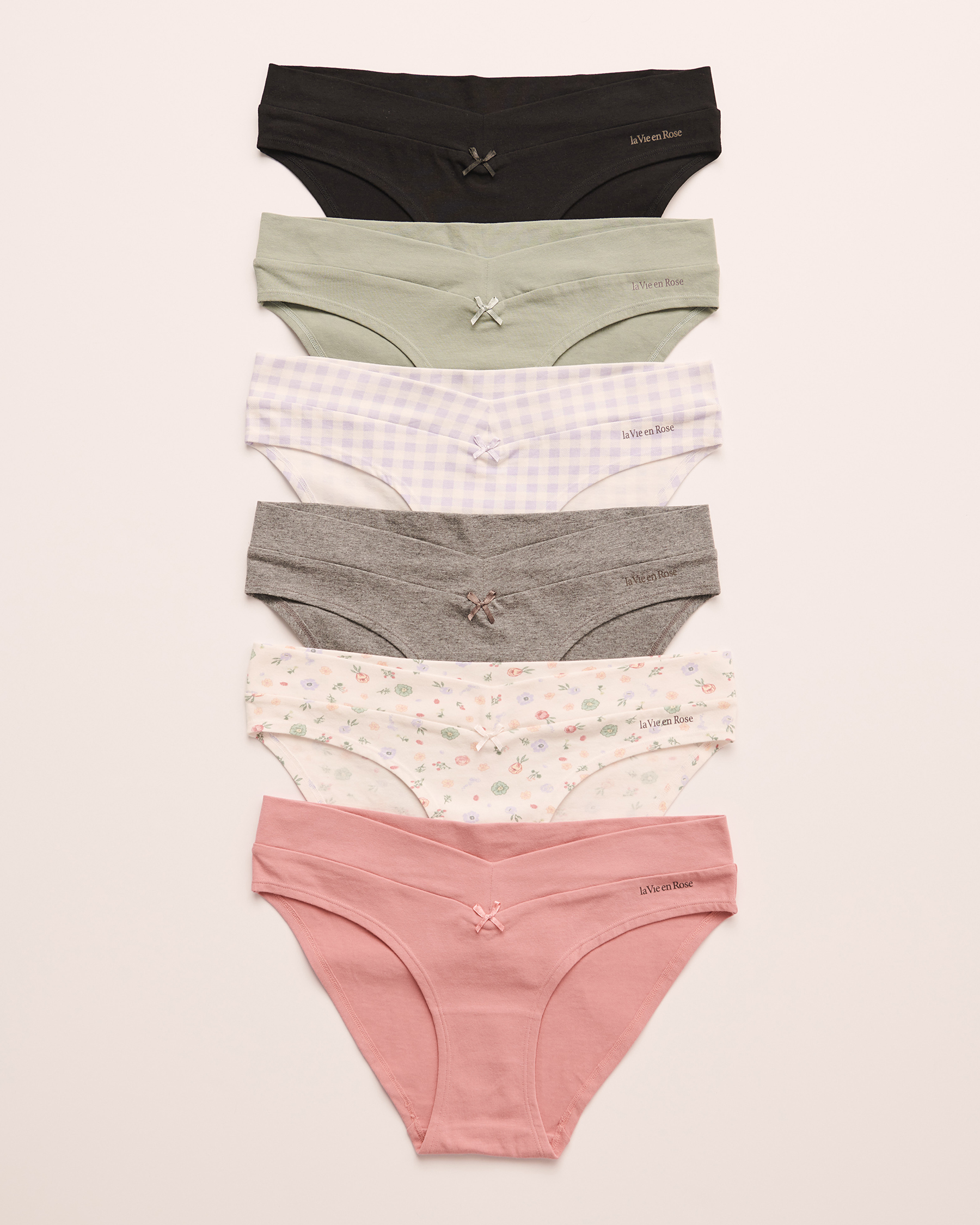 La Vie en Rose 6-Pack Cotton Bikini Panty. 1