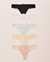 LA VIE EN ROSE 5-Pack Microfiber and Lace Thong Panty Multicolor 20200296-5PK - View1